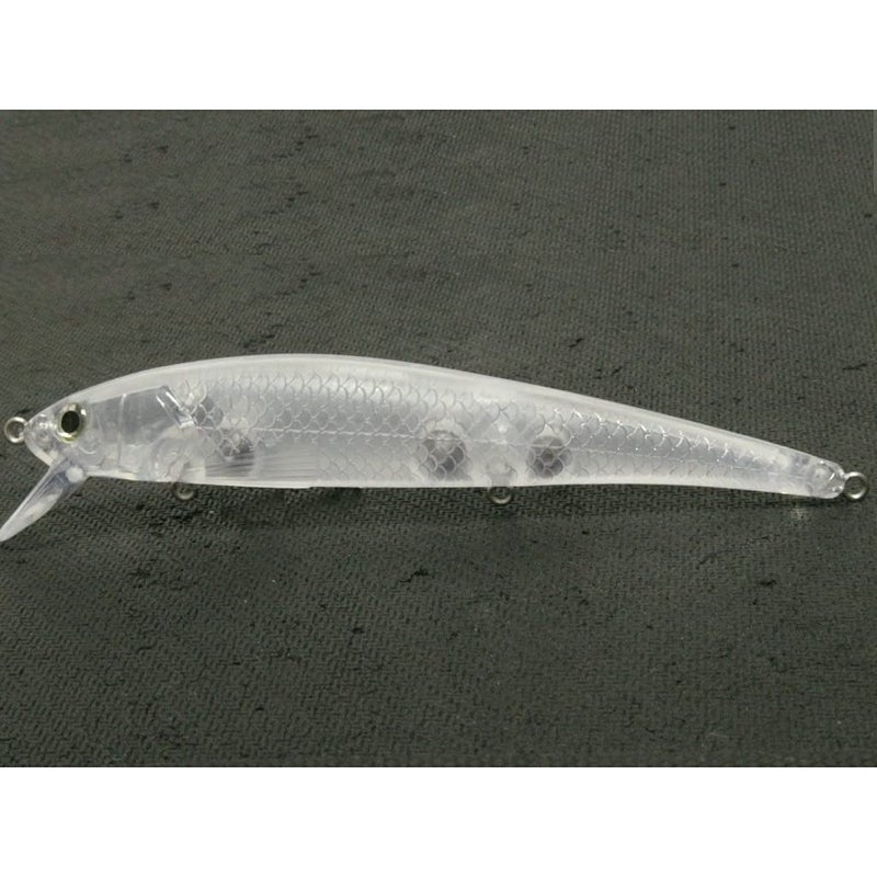 wLure 10 Blank Unpainted Minnow Jerkbait Slow Floating Tight Wobble Fishing Lures with Free Eyes UPM509 - Image 1